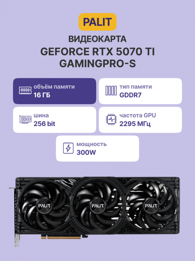 Видеокарта PALIT NE7507T019T2-GB2031U — для бизнеса и офиса Видеокарта PALIT NE7507T019T2-GB2031U — для бизнеса и офиса