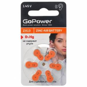Э\п GoPower ZA13 BL6 (для слух.ап)