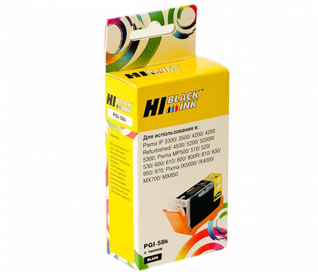 Картридж Hi-Black (HB-PGI-5Bk) для Canon PIXMA MP500/510/520/530, Bk — для бизнеса и офиса Картридж Hi-Black (HB-PGI-5Bk) для Canon PIXMA MP500/510/520/530, Bk — для бизнеса и офиса