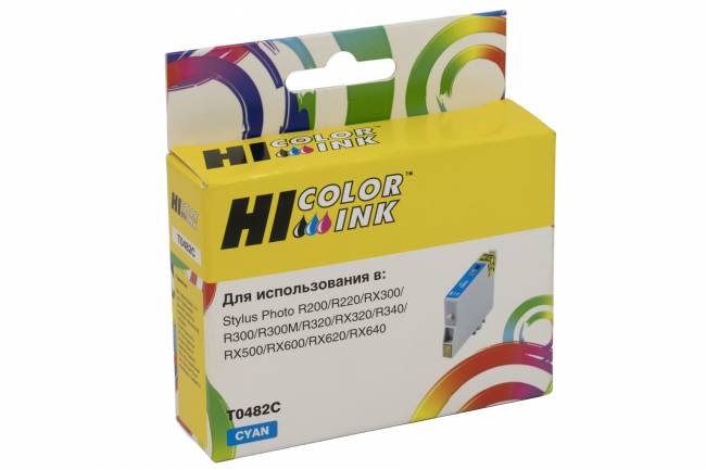 Картридж Hi-Black (HB-T0482) для Epson Stylus Photo R200/R300/RX500/RX600, C — для бизнеса и офиса Картридж Hi-Black (HB-T0482) для Epson Stylus Photo R200/R300/RX500/RX600, C — для бизнеса и офиса