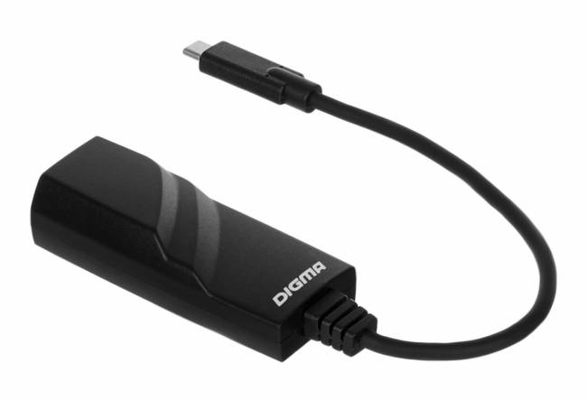 Сетевой адаптер Gigabit Ethernet Digma D-USBC-LAN1000 — для бизнеса и офиса Сетевой адаптер Gigabit Ethernet Digma D-USBC-LAN1000 — для бизнеса и офиса