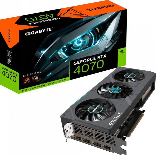 Видеокарта Gigabyte GV-N4070EAGLE OC-12GD — для бизнеса и офиса Видеокарта Gigabyte GV-N4070EAGLE OC-12GD — для бизнеса и офиса