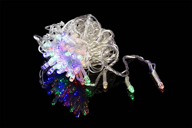 Гирлянда Гирлянда 100LED 220V, 8 режимов, 10 м, нить, разноцветная — для бизнеса и офиса Гирлянда Гирлянда 100LED 220V, 8 режимов, 10 м, нить, разноцветная — для бизнеса и офиса