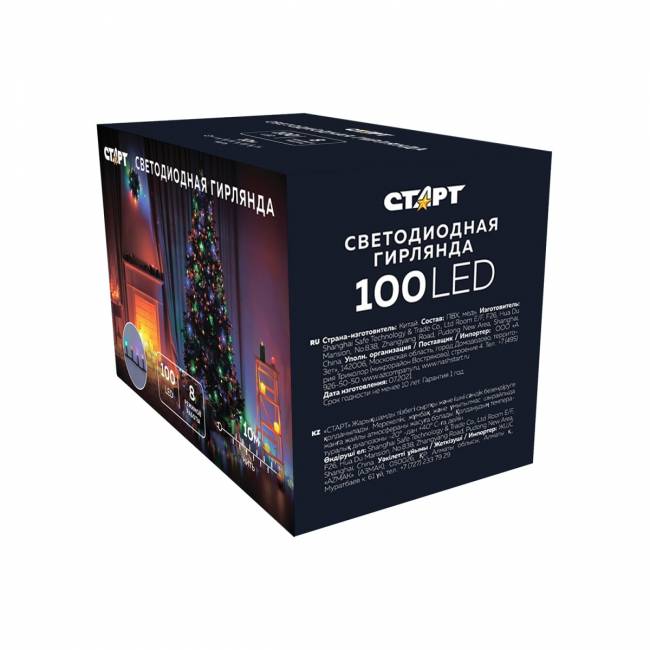 Гирлянда Гирлянда 100LED 220V, 8 режимов, 10 м, нить, разноцветная — для бизнеса и офиса Гирлянда Гирлянда 100LED 220V, 8 режимов, 10 м, нить, разноцветная — для бизнеса и офиса