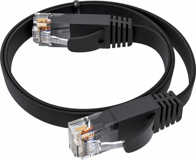 GCR Патч-корд 0.5m PROF плоский прямой кат.7 ethernet, медь, черный, RJ45, T568B Greenconnect GCR-53174 кат.7, 0.5 м — для бизнеса и офиса GCR Патч-корд 0.5m PROF плоский прямой кат.7 ethernet, медь, черный, RJ45, T568B Greenconnect GCR-53174 кат.7, 0.5 м — для бизнеса и офиса