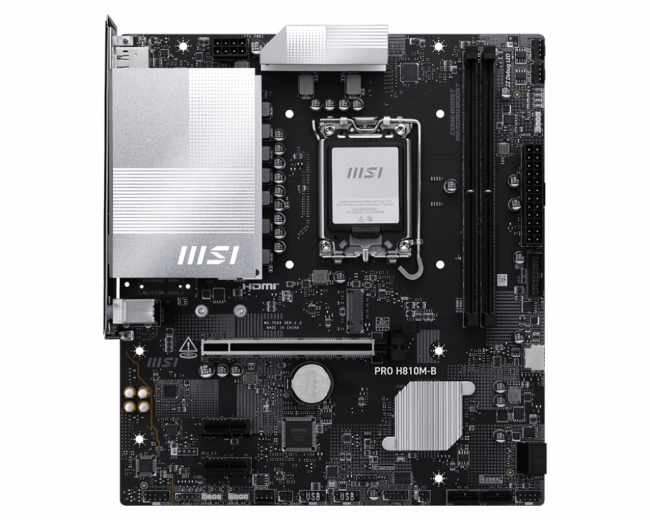 Материнская плата MSI PRO H810M-B — для бизнеса и офиса Материнская плата MSI PRO H810M-B — для бизнеса и офиса