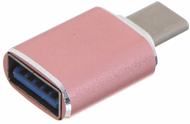 GCR Переходник USB Type C на USB 3.0, M/AF, розовый, GCR-52300 Greenconnect USB 3.2 Type-C (m) - USB 3.2 Type-AM — для бизнеса и офиса