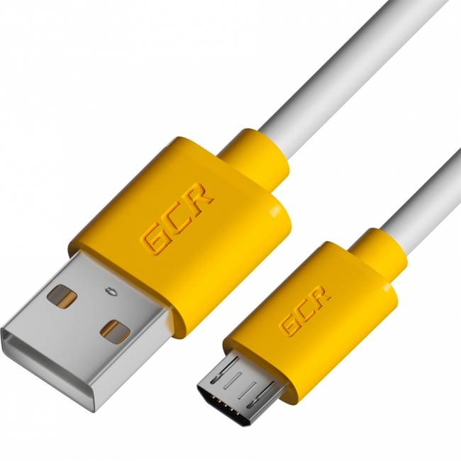 GCR Кабель 1.0m MicroUSB, белый, желтые коннекторы, быстрая зарядка, 28/24 AWG, GCR-53221 Кабель Greenconnect 1.0 м (GCR-53221) — для бизнеса и офиса GCR Кабель 1.0m MicroUSB, белый, желтые коннекторы, быстрая зарядка, 28/24 AWG, GCR-53221 Кабель Greenconnect 1.0 м (GCR-53221) — для бизнеса и офиса
