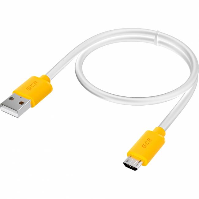 GCR Кабель 1.0m MicroUSB, белый, желтые коннекторы, быстрая зарядка, 28/24 AWG, GCR-53221 Кабель Greenconnect 1.0 м (GCR-53221) — для бизнеса и офиса GCR Кабель 1.0m MicroUSB, белый, желтые коннекторы, быстрая зарядка, 28/24 AWG, GCR-53221 Кабель Greenconnect 1.0 м (GCR-53221) — для бизнеса и офиса