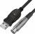 GCR Кабель 3.0m микрофонный USB/XLR черный, GCR-53044 Greenconnect XLR (f) - USB 2.0 Type-AM 3м — для бизнеса и офиса
