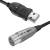 GCR Кабель 3.0m микрофонный USB/XLR черный, GCR-53044 Greenconnect XLR (f) - USB 2.0 Type-AM 3м — для бизнеса и офиса