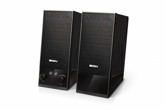 SVEN SPS-604, чёрный, акустическая система 2.0, мощность 2х2 Вт(RMS) SVEN SPS-604 — для бизнеса и офиса