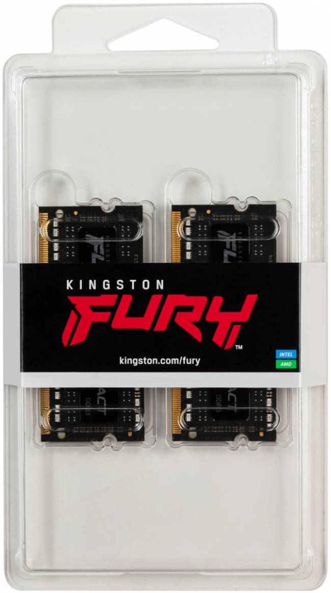 Память оперативная Kingston FURY Impact KF318LS11IBK2/8 — для бизнеса и офиса Память оперативная Kingston FURY Impact KF318LS11IBK2/8 — для бизнеса и офиса