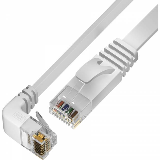 GCR Патч-корд PROF плоский 2.0m, UTP медь кат.6, белый, верхний угол, ethernet high speed 10 Гбит/с, RJ45, T568B Greenconnect GCR-54630 — для бизнеса и офиса GCR Патч-корд PROF плоский 2.0m, UTP медь кат.6, белый, верхний угол, ethernet high speed 10 Гбит/с, RJ45, T568B Greenconnect GCR-54630 — для бизнеса и офиса