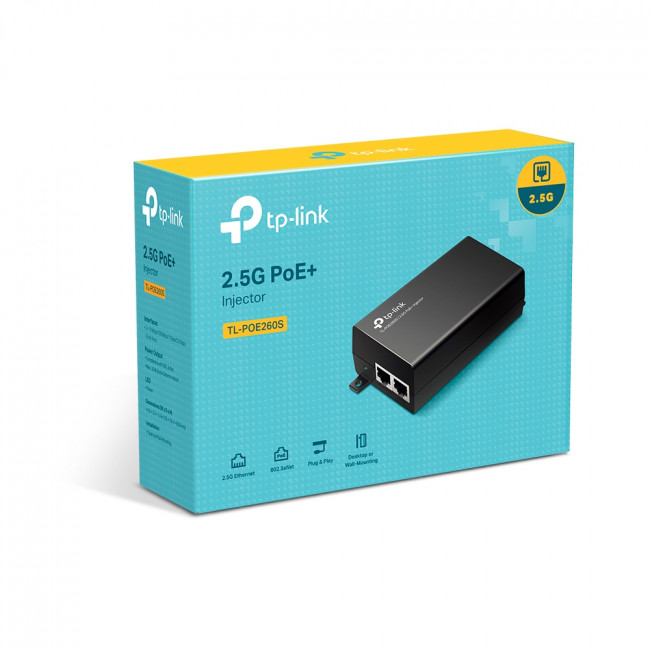 Omada Инжектор PoE+ 2.5 Гбит/с TP-Link POE260S — для бизнеса и офиса