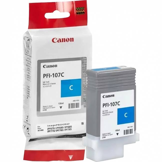 Картридж Canon PFI-107 C (6706B001) — для бизнеса и офиса Картридж Canon PFI-107 C (6706B001) — для бизнеса и офиса