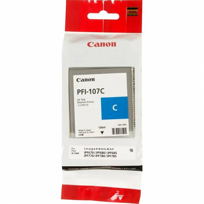 Картридж Canon PFI-107 C (6706B001) — для бизнеса и офиса Картридж Canon PFI-107 C (6706B001) — для бизнеса и офиса