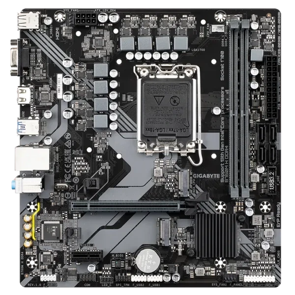 Материнская плата GIGABYTE B760M H DDR4 — для бизнеса и офиса Материнская плата GIGABYTE B760M H DDR4 — для бизнеса и офиса