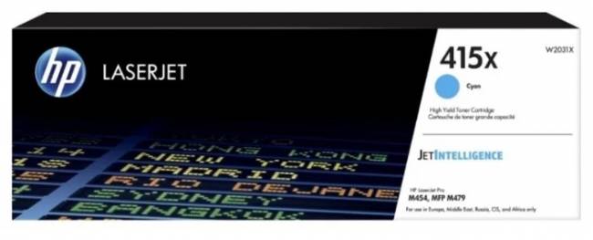Тонер-картридж 415X для HP LJ M454/MFP M479, 6К (O) голубой W2031X — для бизнеса и офиса Тонер-картридж 415X для HP LJ M454/MFP M479, 6К (O) голубой W2031X — для бизнеса и офиса