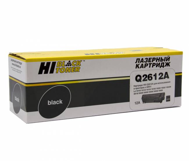 Картридж Hi-Black (HB-Q2612A) для HP LJ 1010/1020/3050, 2K — для бизнеса и офиса Картридж Hi-Black (HB-Q2612A) для HP LJ 1010/1020/3050, 2K — для бизнеса и офиса