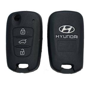 Чехол силиконовый выкидного ключа HYUNDAI 3 кнопки (с лого)