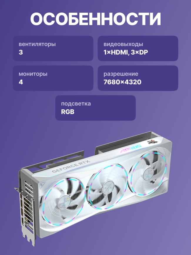 Видеокарта GIGABYTE GV-N5080AORUSM ICE-16GD — для бизнеса и офиса Видеокарта GIGABYTE GV-N5080AORUSM ICE-16GD — для бизнеса и офиса