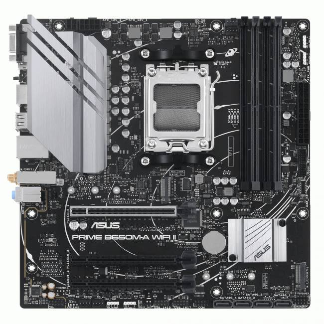 Материнская плата ASUS PRIME B650M-A WIFI II — для бизнеса и офиса Материнская плата ASUS PRIME B650M-A WIFI II — для бизнеса и офиса