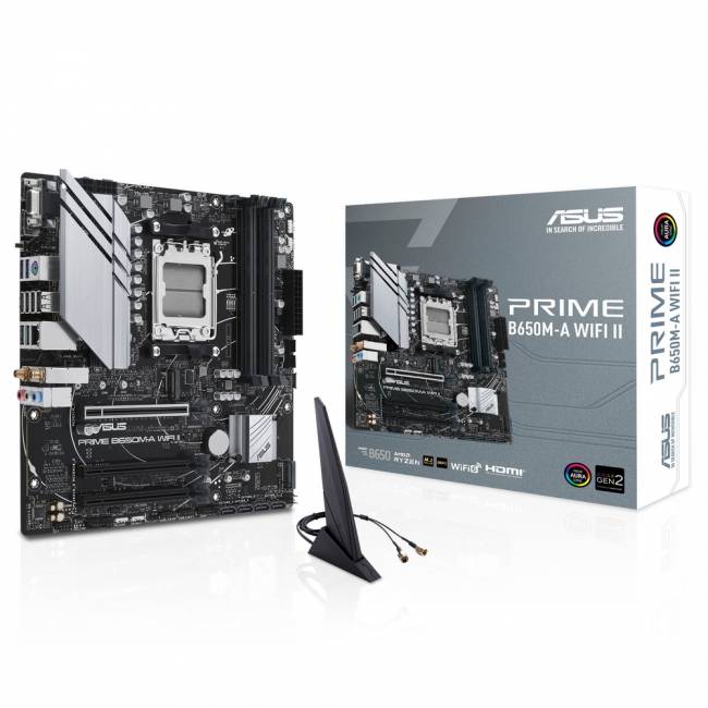 Материнская плата ASUS PRIME B650M-A WIFI II — для бизнеса и офиса Материнская плата ASUS PRIME B650M-A WIFI II — для бизнеса и офиса