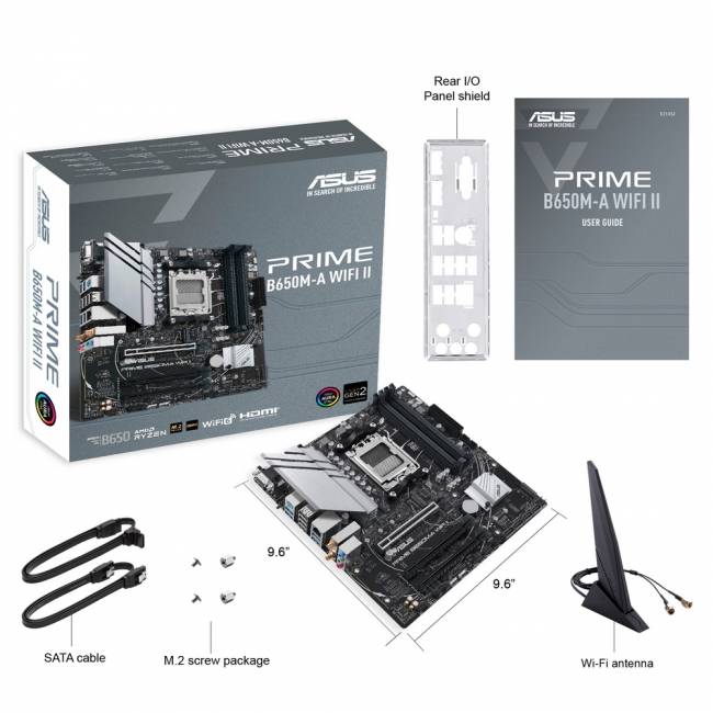 Материнская плата ASUS PRIME B650M-A WIFI II — для бизнеса и офиса Материнская плата ASUS PRIME B650M-A WIFI II — для бизнеса и офиса