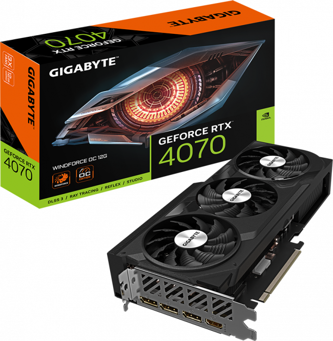 Видеокарта Gigabyte GV-N4070WF3OC-12GD — для бизнеса и офиса Видеокарта Gigabyte GV-N4070WF3OC-12GD — для бизнеса и офиса