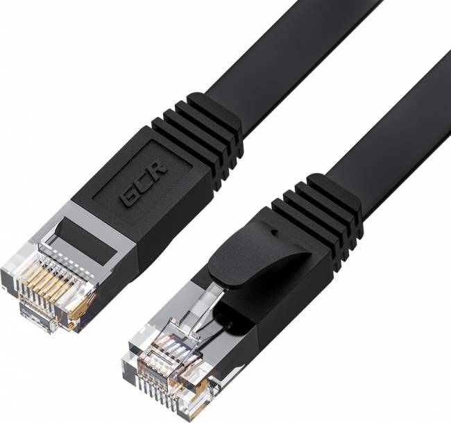 GCR Патч-корд 1.0m PROF плоский прямой кат.7 ethernet, медь, черный, RJ45, T568B Greenconnect GCR-53076 кат.7, 1 м — для бизнеса и офиса GCR Патч-корд 1.0m PROF плоский прямой кат.7 ethernet, медь, черный, RJ45, T568B Greenconnect GCR-53076 кат.7, 1 м — для бизнеса и офиса