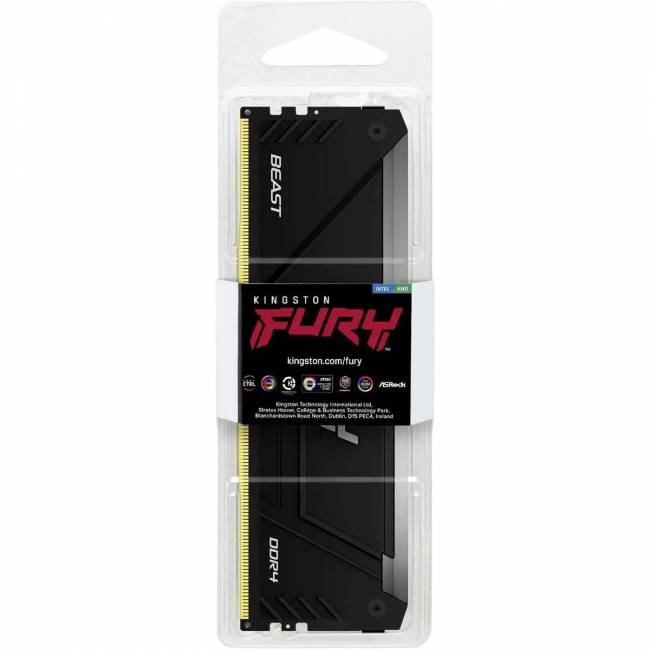 Память оперативная Kingston FURY Beast RGB (KF432C16BB2A/8WP) — для бизнеса и офиса Память оперативная Kingston FURY Beast RGB (KF432C16BB2A/8WP) — для бизнеса и офиса