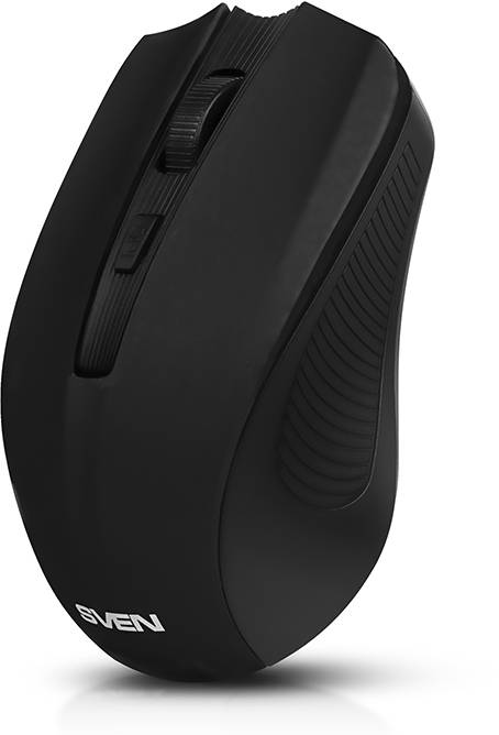 Беспроводная мышь SVEN RX-350W чёрная  (5+1кл. 600-1400DPI, SoftTouch, блист) Sven RX-350W — для бизнеса и офиса
