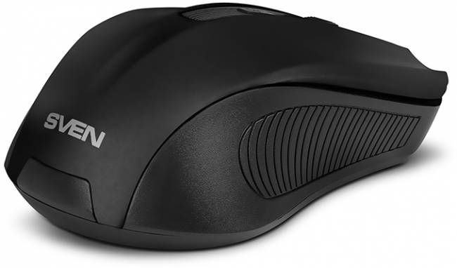 Беспроводная мышь SVEN RX-350W чёрная  (5+1кл. 600-1400DPI, SoftTouch, блист) Sven RX-350W — для бизнеса и офиса