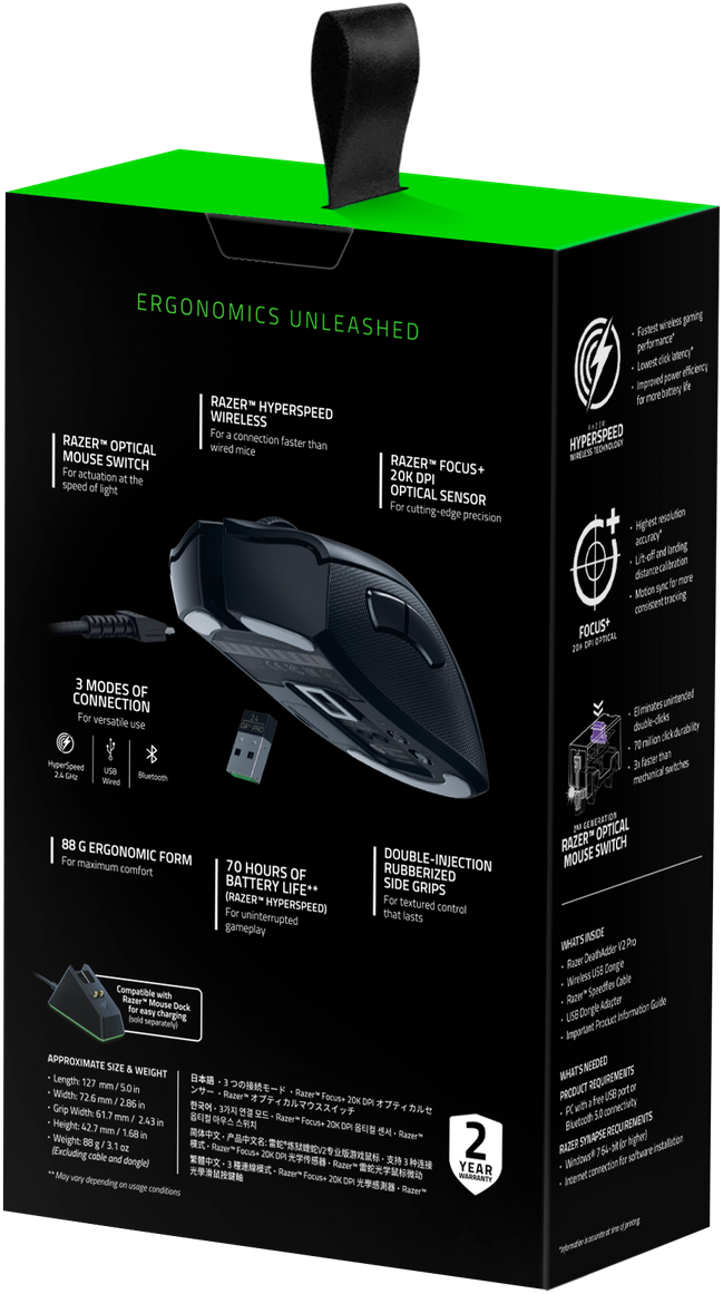 Игровая мышь Razer DeathAdder V2 Pro Razer DeathAdder V2 Pro — для бизнеса и офиса