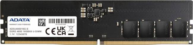 Память DDR5 16GB 4800MHz ADATA AD5U480016G-S — для бизнеса и офиса Память DDR5 16GB 4800MHz ADATA AD5U480016G-S — для бизнеса и офиса