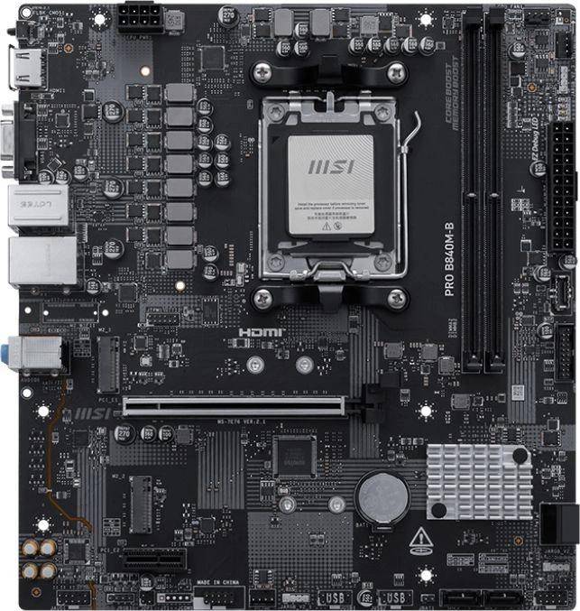Материнская плата MSI PRO B840M-B — для бизнеса и офиса Материнская плата MSI PRO B840M-B — для бизнеса и офиса