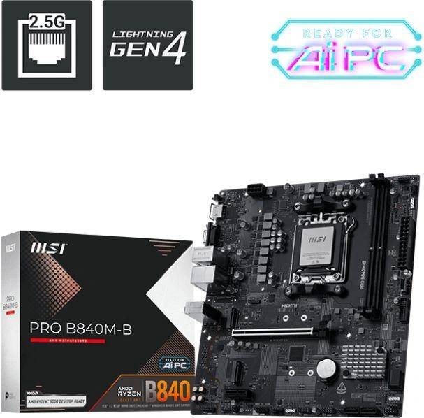 Материнская плата MSI PRO B840M-B — для бизнеса и офиса Материнская плата MSI PRO B840M-B — для бизнеса и офиса