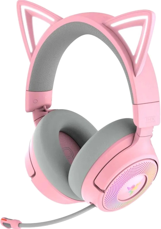 Гарнитура Razer Kraken Kitty V3 Pro - Quartz Razer Kraken Kitty V3 Pro - Quartz Headset — для бизнеса и офиса Гарнитура Razer Kraken Kitty V3 Pro - Quartz Razer Kraken Kitty V3 Pro - Quartz Headset — для бизнеса и офиса