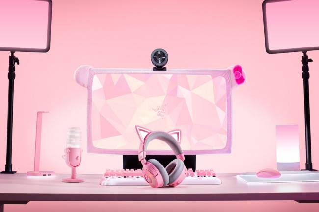 Гарнитура Razer Kraken Kitty V3 Pro - Quartz Razer Kraken Kitty V3 Pro - Quartz Headset — для бизнеса и офиса Гарнитура Razer Kraken Kitty V3 Pro - Quartz Razer Kraken Kitty V3 Pro - Quartz Headset — для бизнеса и офиса
