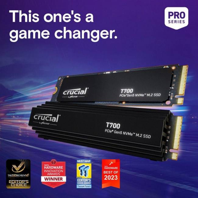 Твердотельный накопитель Crucial CT2000T700SSD3 — для бизнеса и офиса Твердотельный накопитель Crucial CT2000T700SSD3 — для бизнеса и офиса