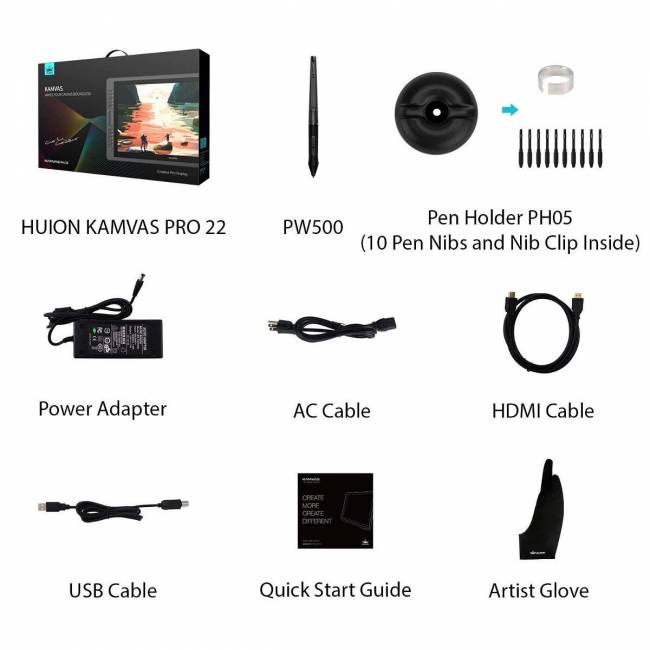 Интерактивный дисплей Huion KAMVAS Pro 22 — для бизнеса и офиса