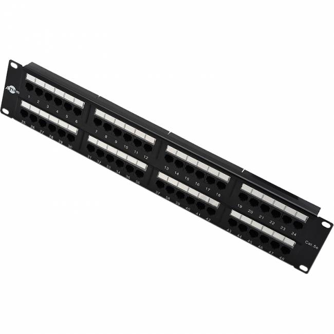 Патч-панель 19" 48хRJ45 UTP 2U cat.5е ATcom AT4852 — для бизнеса и офиса Патч-панель 19" 48хRJ45 UTP 2U cat.5е ATcom AT4852 — для бизнеса и офиса