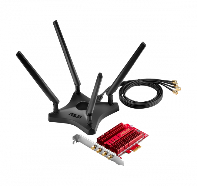 Адаптер ASUS PCE-AC88 — для бизнеса и офиса Адаптер ASUS PCE-AC88 — для бизнеса и офиса