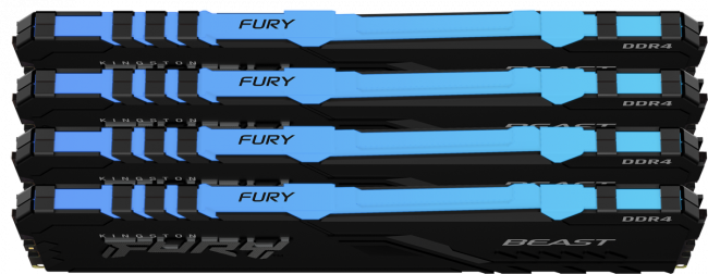 Память оперативная Kingston FURY Beast RGB KF436C18BBAK4/128 — для бизнеса и офиса Память оперативная Kingston FURY Beast RGB KF436C18BBAK4/128 — для бизнеса и офиса
