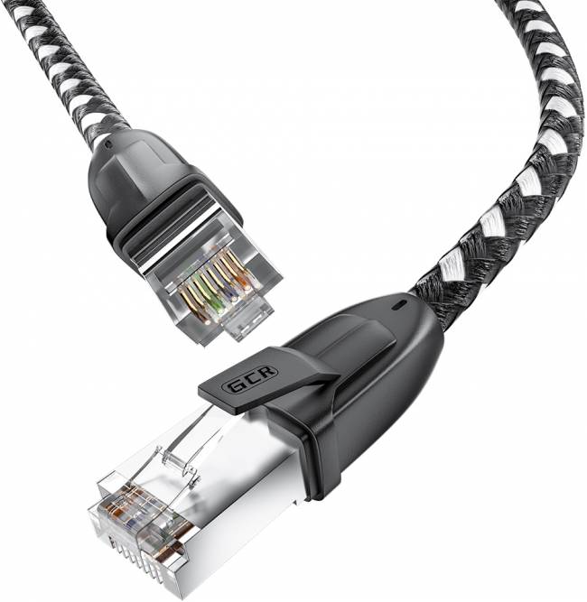 GCR Патч-корд PROF прямой 15.0m, UTP медь кат.6, STRONG черно-белый нейлон, ethernet high speed 10 Гбит/с, T568B, GCR-52781 Greenconnect RJ45(m) - RJ45(m) Cat. 6 15м черно-белый — для бизнеса и офиса GCR Патч-корд PROF прямой 15.0m, UTP медь кат.6, STRONG черно-белый нейлон, ethernet high speed 10 Гбит/с, T568B, GCR-52781 Greenconnect RJ45(m) - RJ45(m) Cat. 6 15м черно-белый — для бизнеса и офиса