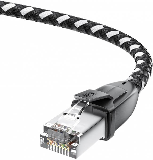 GCR Патч-корд PROF прямой 15.0m, UTP медь кат.6, STRONG черно-белый нейлон, ethernet high speed 10 Гбит/с, T568B, GCR-52781 Greenconnect RJ45(m) - RJ45(m) Cat. 6 15м черно-белый — для бизнеса и офиса GCR Патч-корд PROF прямой 15.0m, UTP медь кат.6, STRONG черно-белый нейлон, ethernet high speed 10 Гбит/с, T568B, GCR-52781 Greenconnect RJ45(m) - RJ45(m) Cat. 6 15м черно-белый — для бизнеса и офиса
