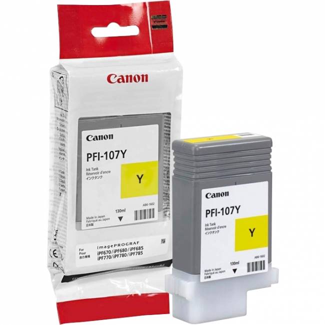 Картридж Canon PFI-107 Y (6708B001) — для бизнеса и офиса Картридж Canon PFI-107 Y (6708B001) — для бизнеса и офиса
