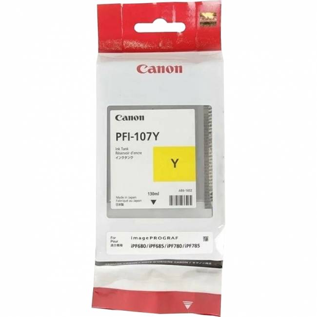 Картридж Canon PFI-107 Y (6708B001) — для бизнеса и офиса Картридж Canon PFI-107 Y (6708B001) — для бизнеса и офиса
