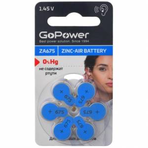 Э\п GoPower ZA675 BL6 (для слух.ап)